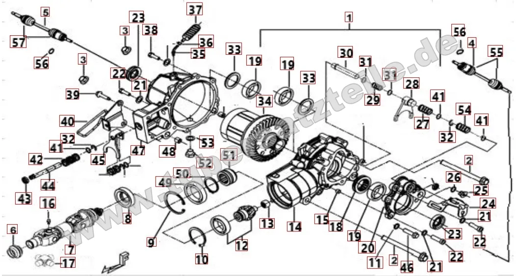 Differenzial vorne Differenzial vorne