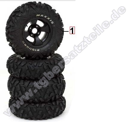 Reifensatz mit Felgen Maxxis Bighorn