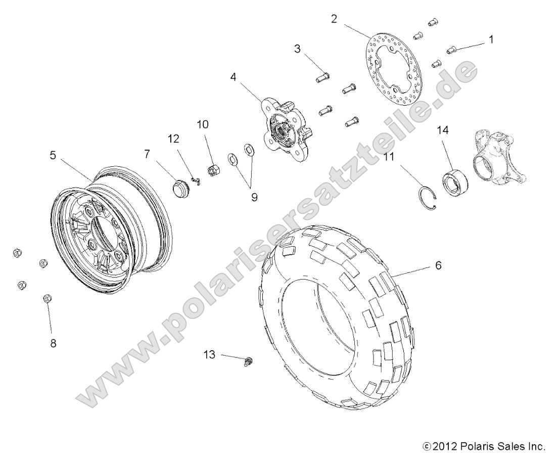 Wheels, Front (49RGRWHEELFRT13900XP) Wheels, Front (49RGRWHEELFRT13900XP)