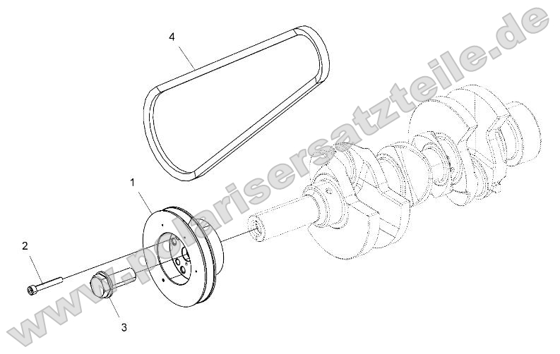 Engine, Drive Pulley and Drive Belt Engine, Drive Pulley and Drive Belt
