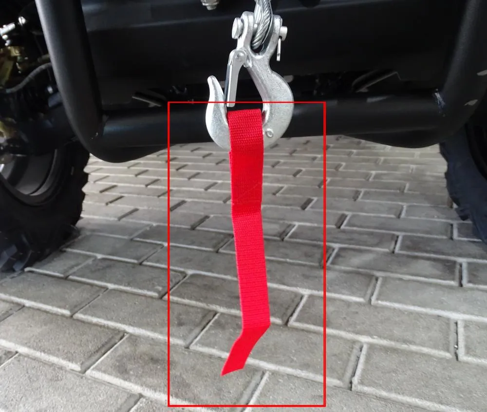 TMP ATV-UTV Seilwinden Ersatz Haken Ausziehband - rot