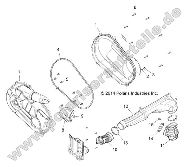 Drive Train, Clutch Cover and Ducting Drive Train, Clutch Cover and Ducting