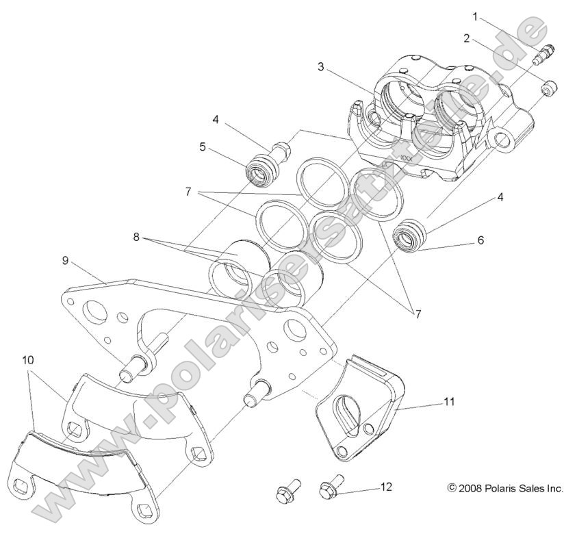 Brakes, Front Caliper (built 11/4/13 and before)
