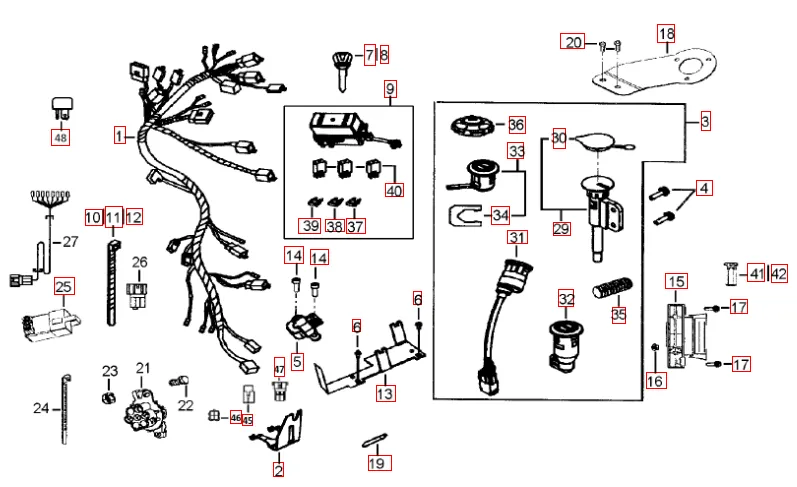 Kabelbaum - Schlosssatz Kabelbaum - Schlosssatz