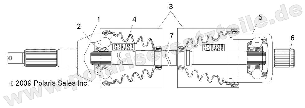 DRIVE TRAIN, REAR DRIVE SHAFT