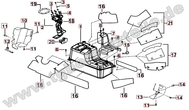 Hitzeschutz für Benzintank Hitzeschutz für Benzintank