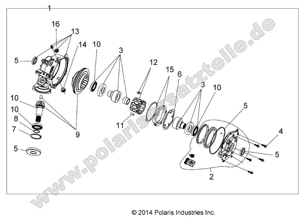 Drive Train, Front Gearcase Internals Drive Train, Front Gearcase Internals