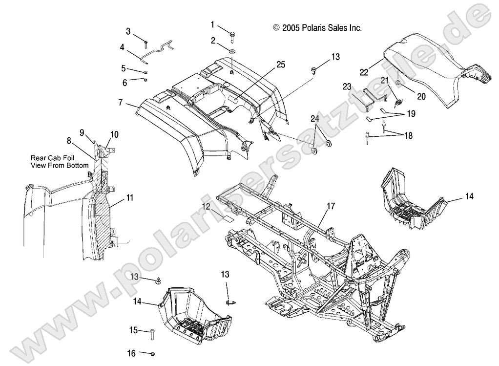CAB, REAR and SEAT CAB, REAR and SEAT