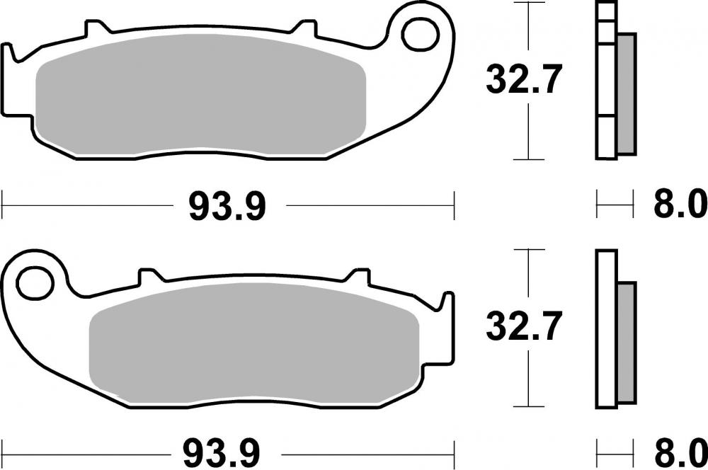 SBS Bremsbeläge HF Street Ceramic ABE - 926HF