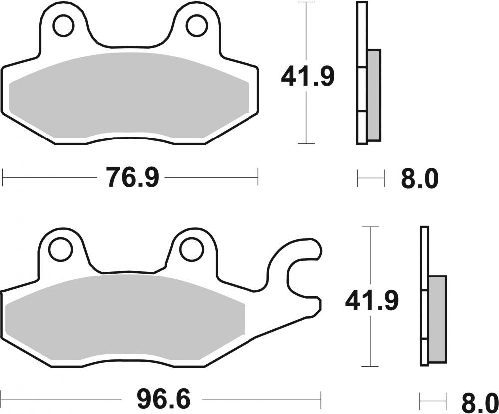 SBS Bremsbeläge Offroad & ATV Sintermetall - 638SI