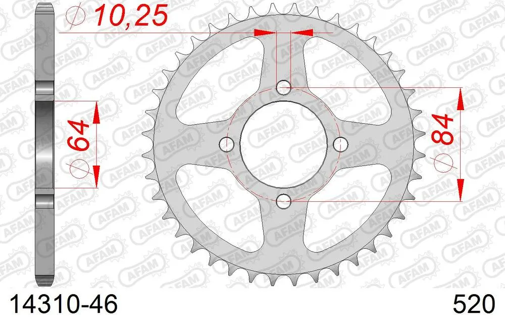 AFAM Kettensatz Stahl 520 MR2-G 15x46 - Suzuki RV 200 Van-Van 2016-19 - 01421100