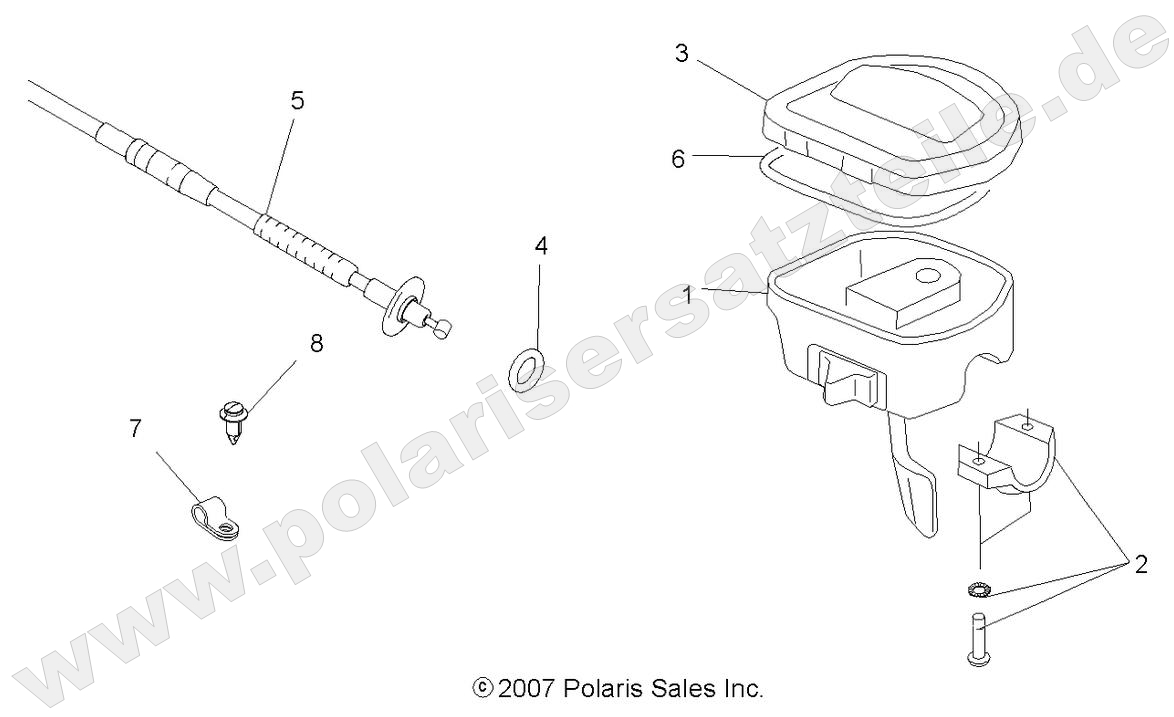 STEERING, CONTROLS and THROTTLE ASM. and CABLE