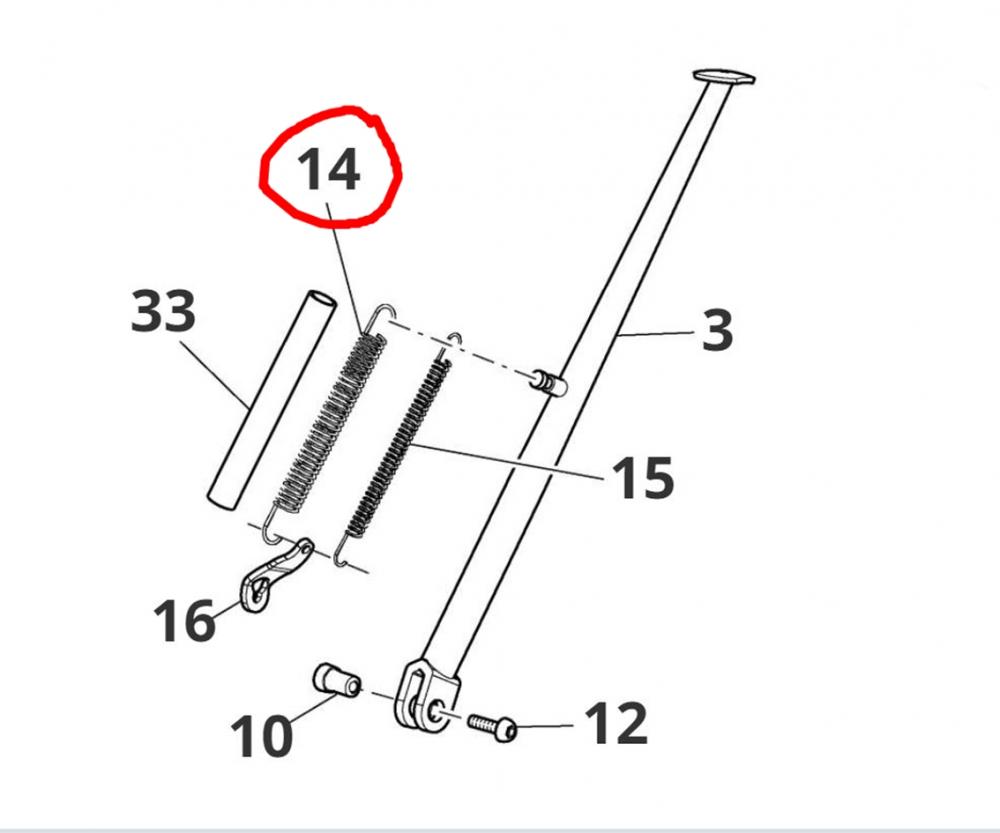 Fantic Original Seitenständerfeder groß - TL 50 / 125 | XM / XE 50 | XMF / XEF 125 | TX 180 | XEF 250 Trail