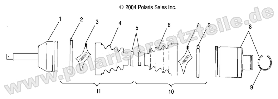 DRIVE SHAFT, REAR DRIVE SHAFT, REAR