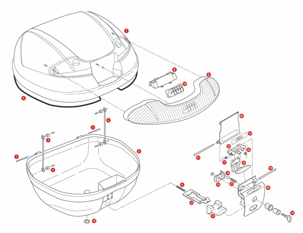 GIVI-E340-Vision-Topcase-Teilekatalog GIVI E340 Vision