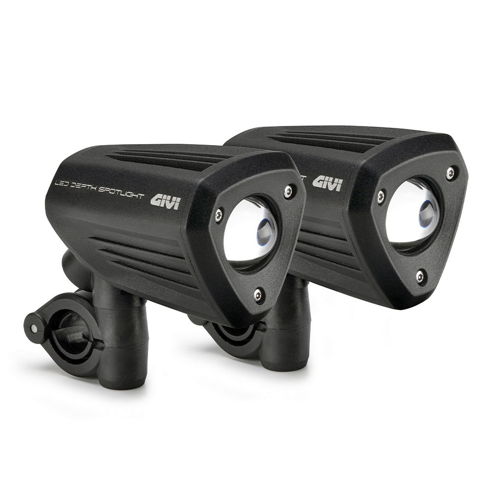 Givi LED Zusatzscheinwerfer mit Aluminiumgehäuse - D 21-25 mm - S312 Givi LED Zusatzscheinwerfer mit Aluminiumgehäuse - D 21-25 mm - S312