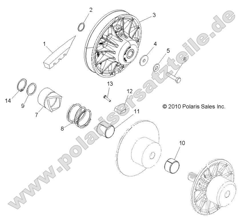 Drive Train, Secondary Clutch