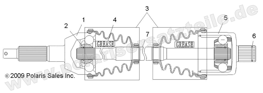 DRIVE TRAIN, REAR DRIVE SHAFT