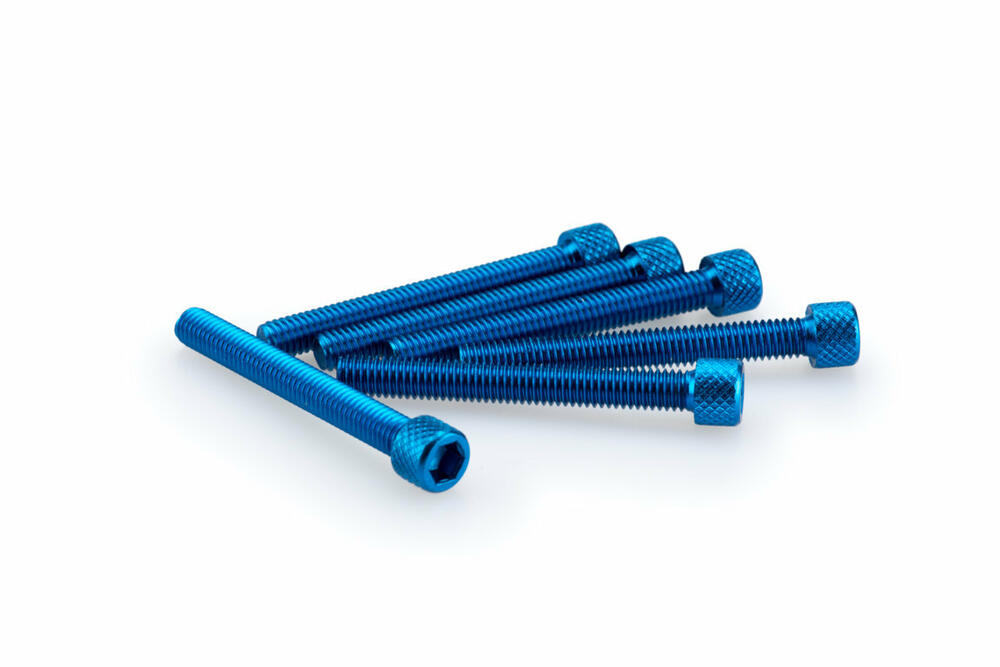 PUIG INBUS-SCHRAUBEN-KIT M6X50MM. BLAU - 0421A