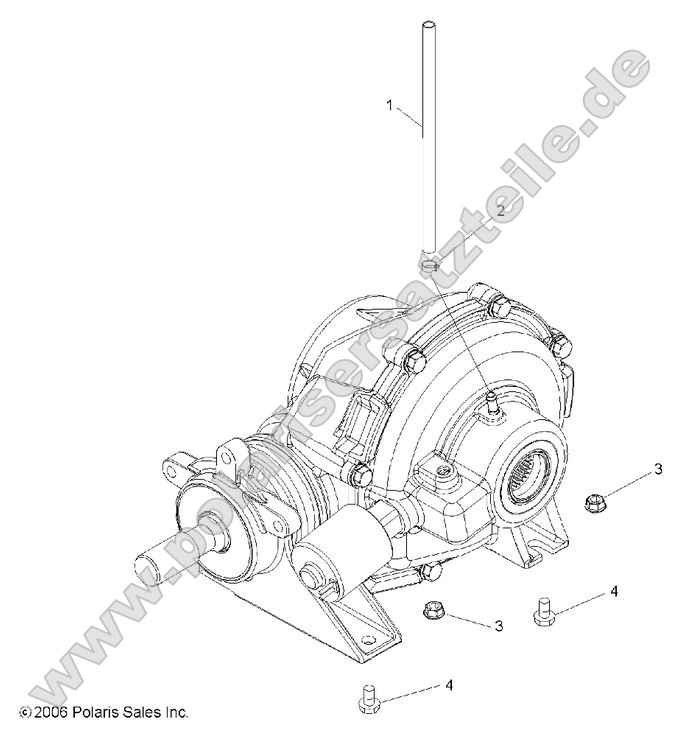 DRIVE TRAIN, REAR GEARCASE MOUNTING