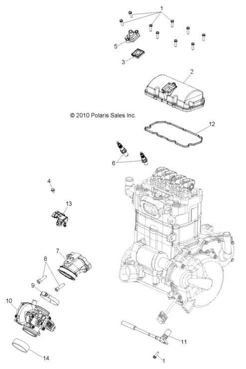 Engine, Throttle Body and Valve Cover