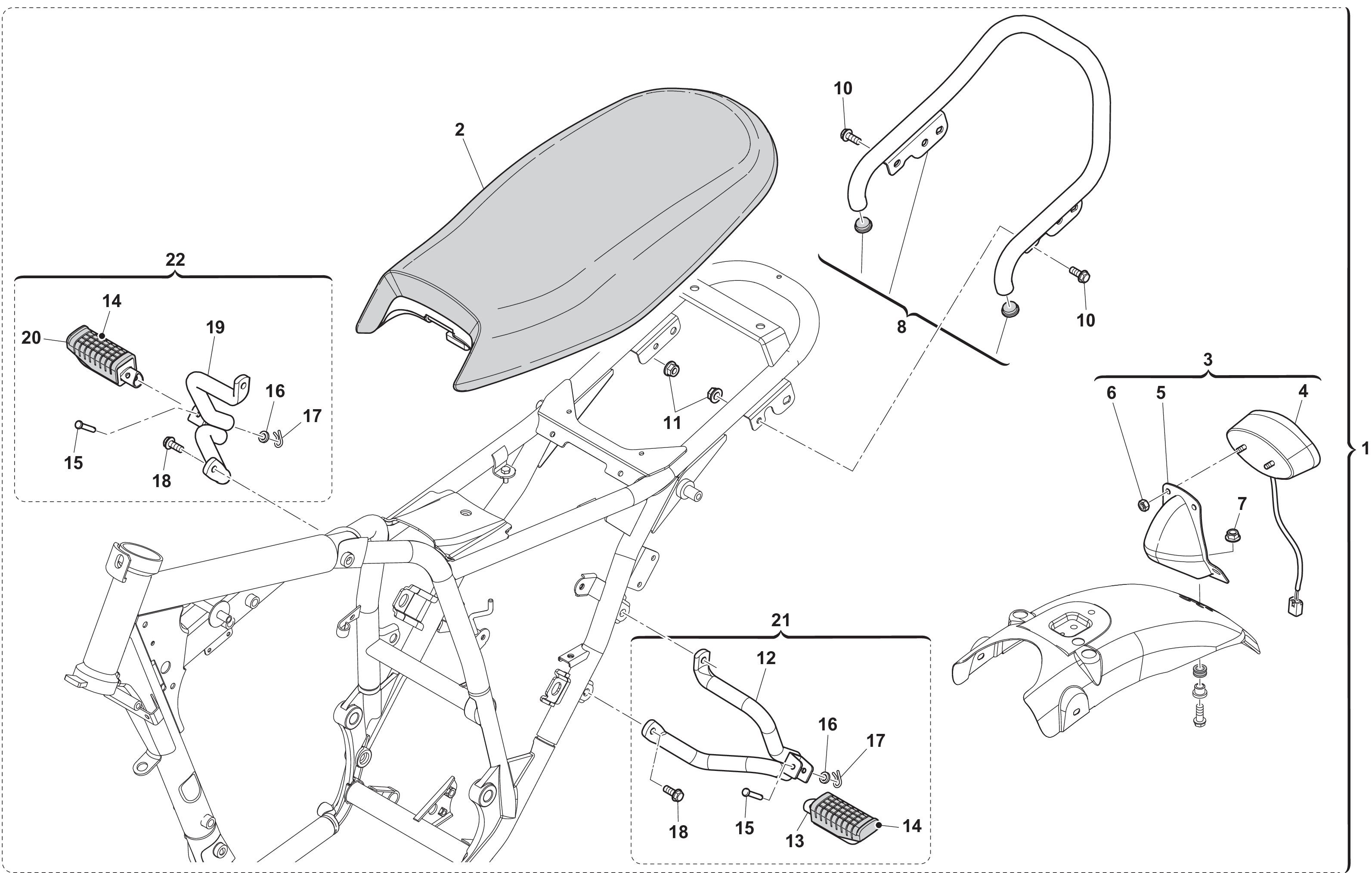 Fußraster hinten Fußraster hinten