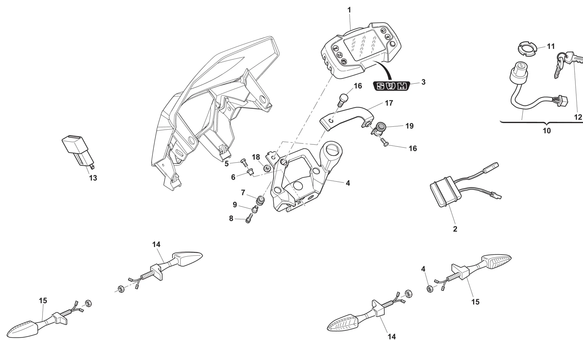 Tachometer / Blinker SM 500