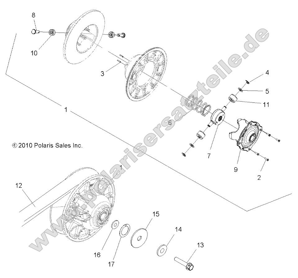 Drive Train, Secondary Clutch Drive Train, Secondary Clutch