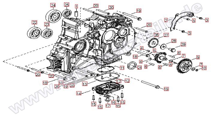 Motorgehäuse rechts