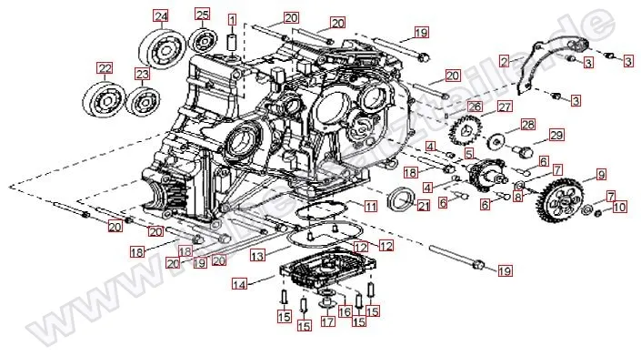Motorgehäuse rechts Motorgehäuse rechts