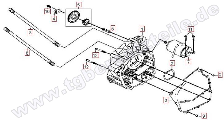Motorgehäuse rechts