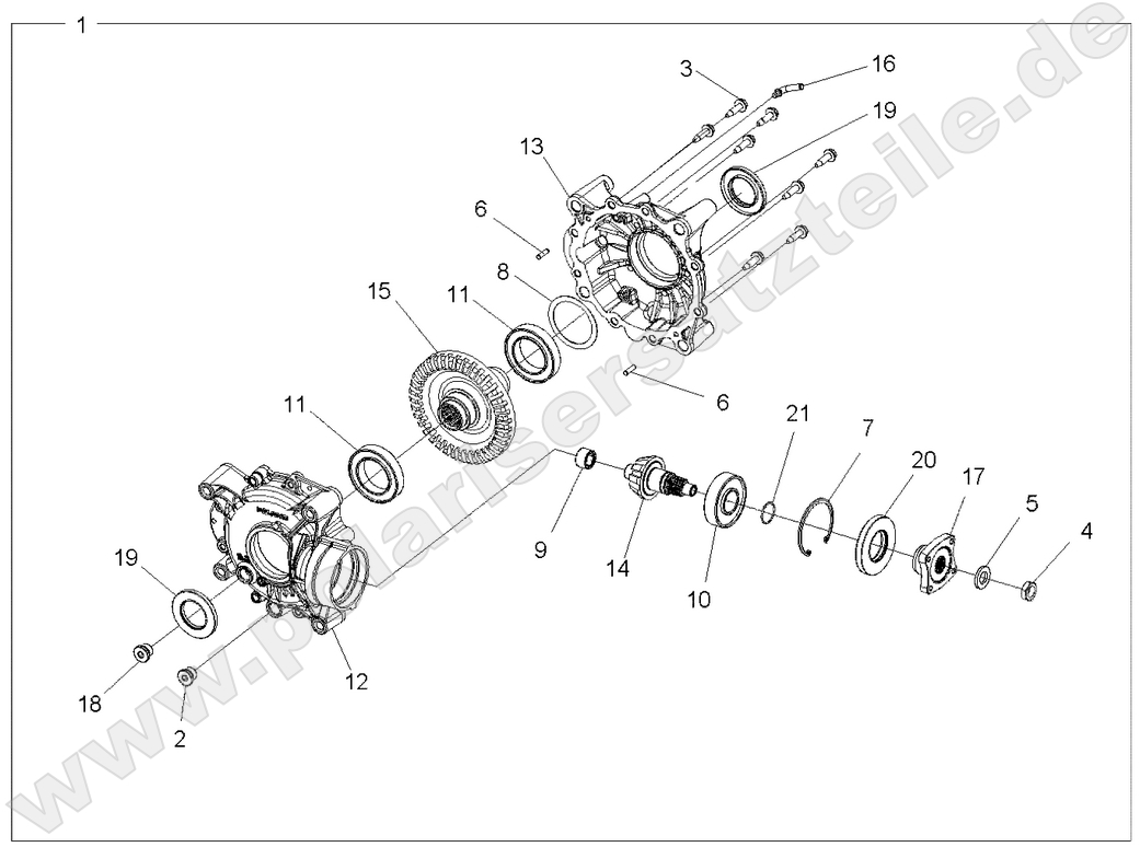 DRIVE TRAIN, REAR GEARCASE INTERNALS
