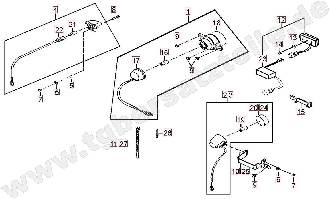 Rücklicht - Blinker hinten Rücklicht - Blinker hinten