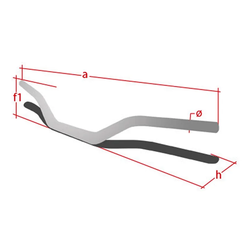 Neken_Lenker_Abmessung Neken Quad Lenker Hobby Standard 22 mm titanium - Universal