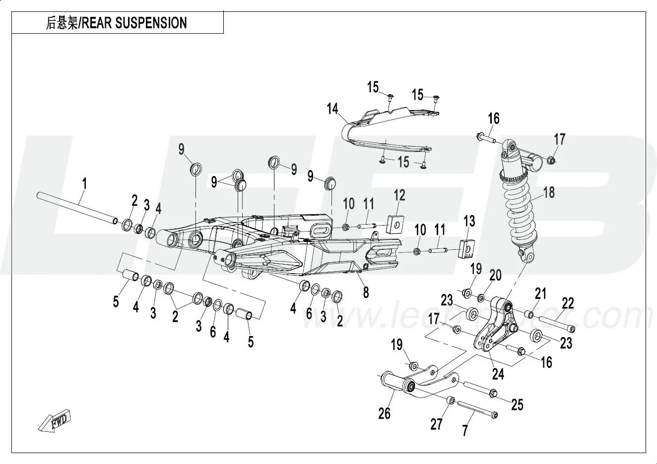 Hinterradaufhängung 