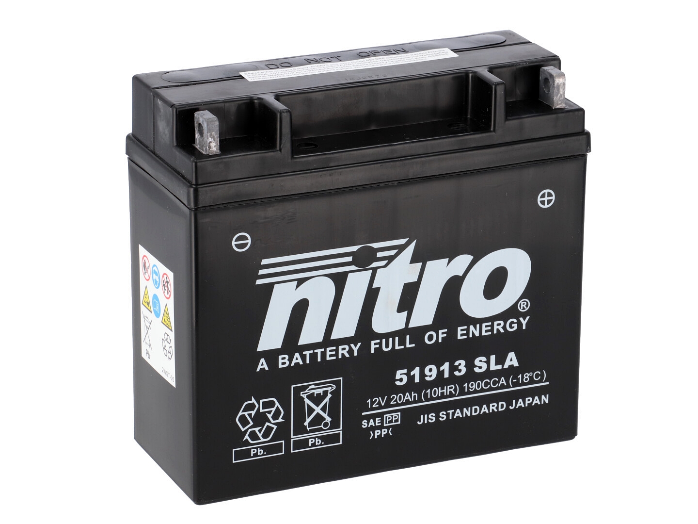 Nitro 51913 SLA GEL AGM Batterie 12V 20AH - Einbaufertig