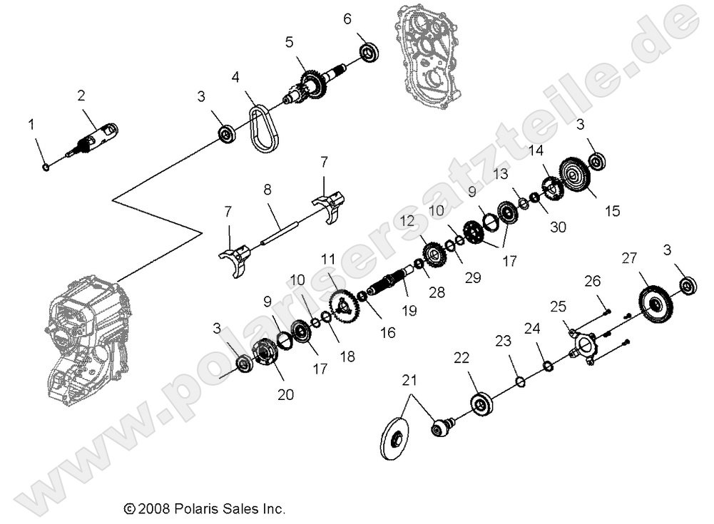 DRIVE TRAIN, MAIN GEARCASE INTERNAL DRIVE TRAIN, MAIN GEARCASE INTERNAL