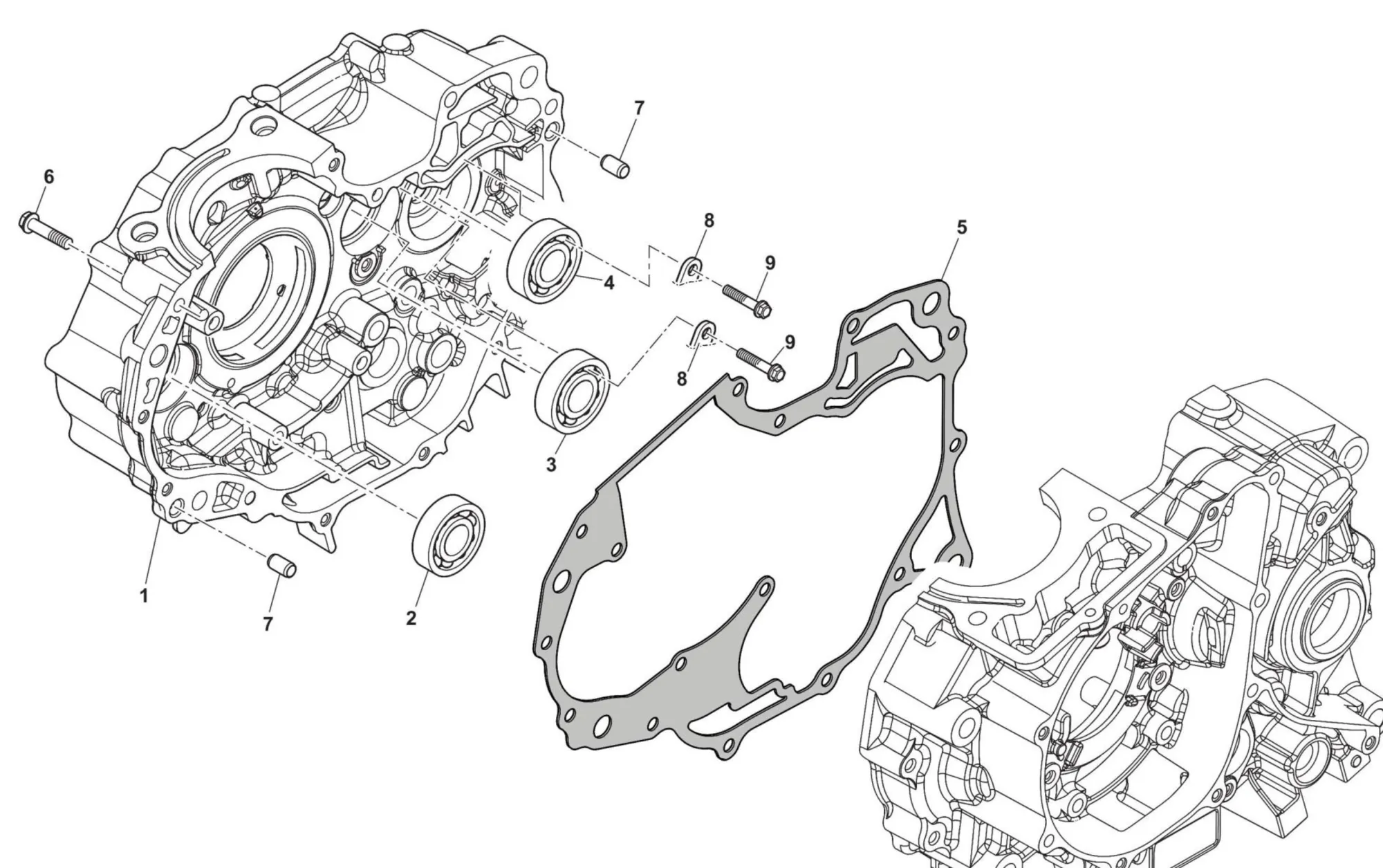 Motorgehäuse rechts Motorgehäuse rechts