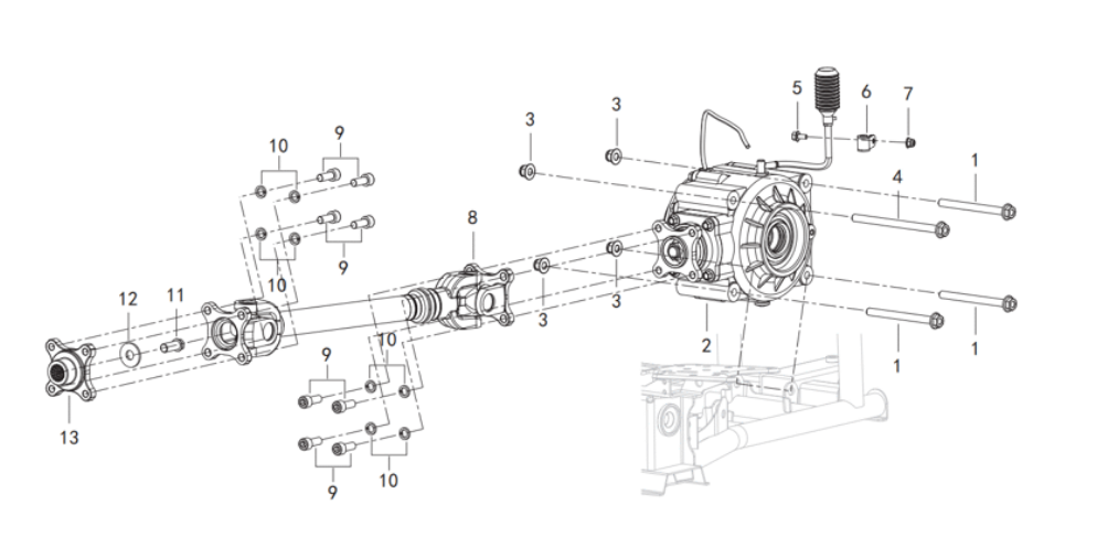 Differentialgetriebe hinten