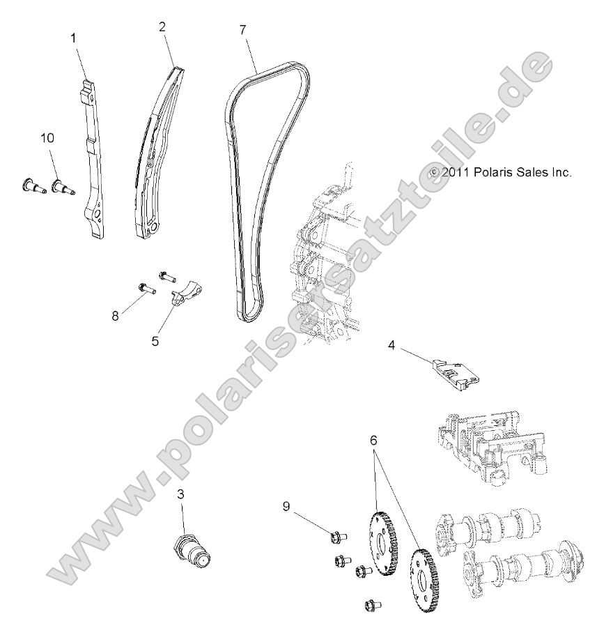 Engine, Cam Chain and Sprocket