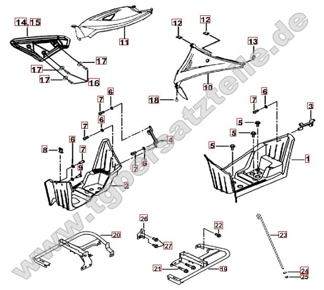 Seitenverkleidung - Fußstütze
