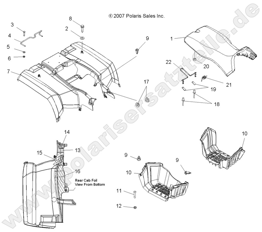 BODY, REAR CAB and SEAT BODY, REAR CAB and SEAT