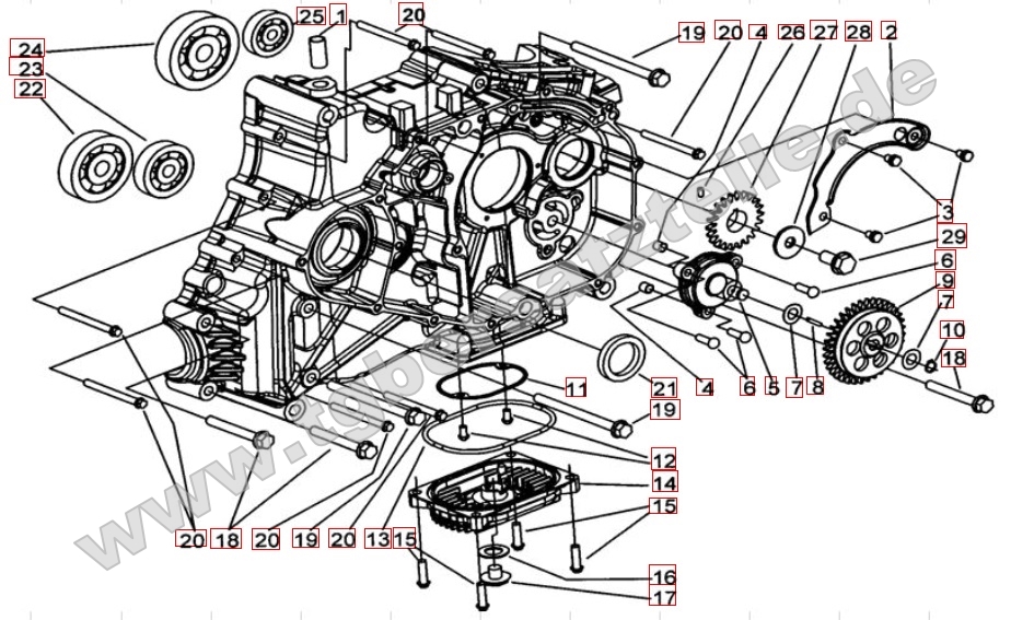 Motorgehäuse rechts