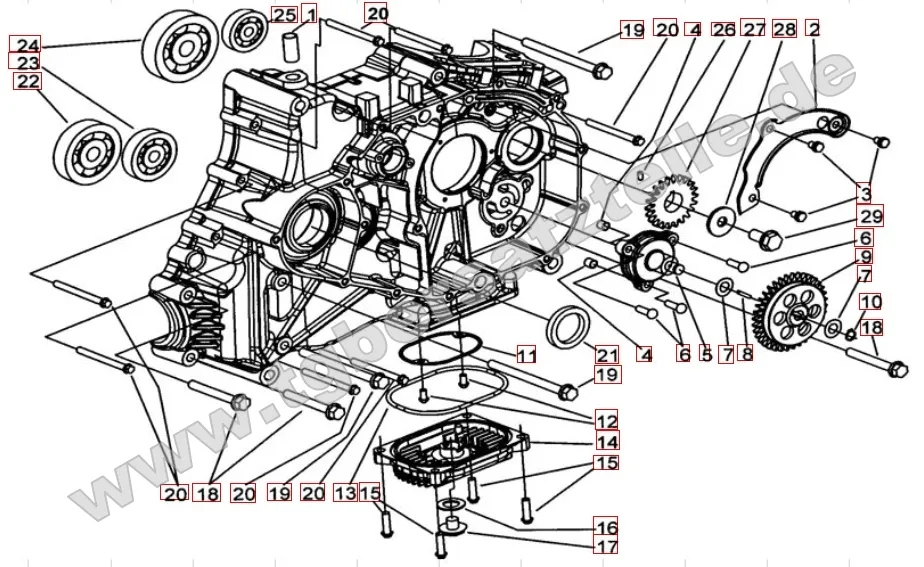 Motorgehäuse rechts Motorgehäuse rechts