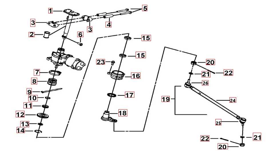 Lenksäule-Spurstange