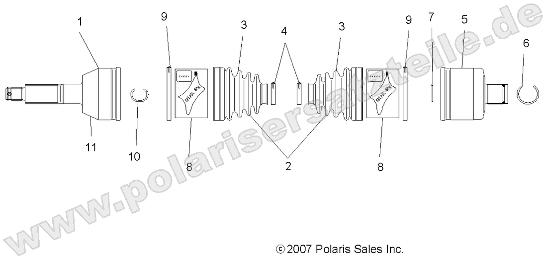 DRIVE TRAIN, REAR DRIVE SHAFT (BUILT 7/01/07 and BEFORE) DRIVE TRAIN, REAR DRIVE SHAFT (BUILT 7/01/07 and BEFORE)