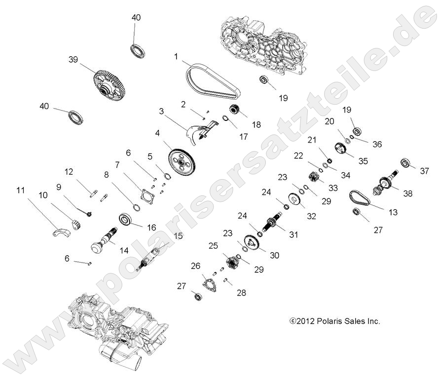 DRIVE TRAIN, MAIN GEARCASE INTERNAL DRIVE TRAIN, MAIN GEARCASE INTERNAL