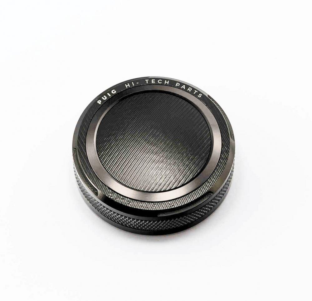 Puig Abdeckung Bremsflüssigkeitsbehälter Rund 56 mm - schwarz/silber