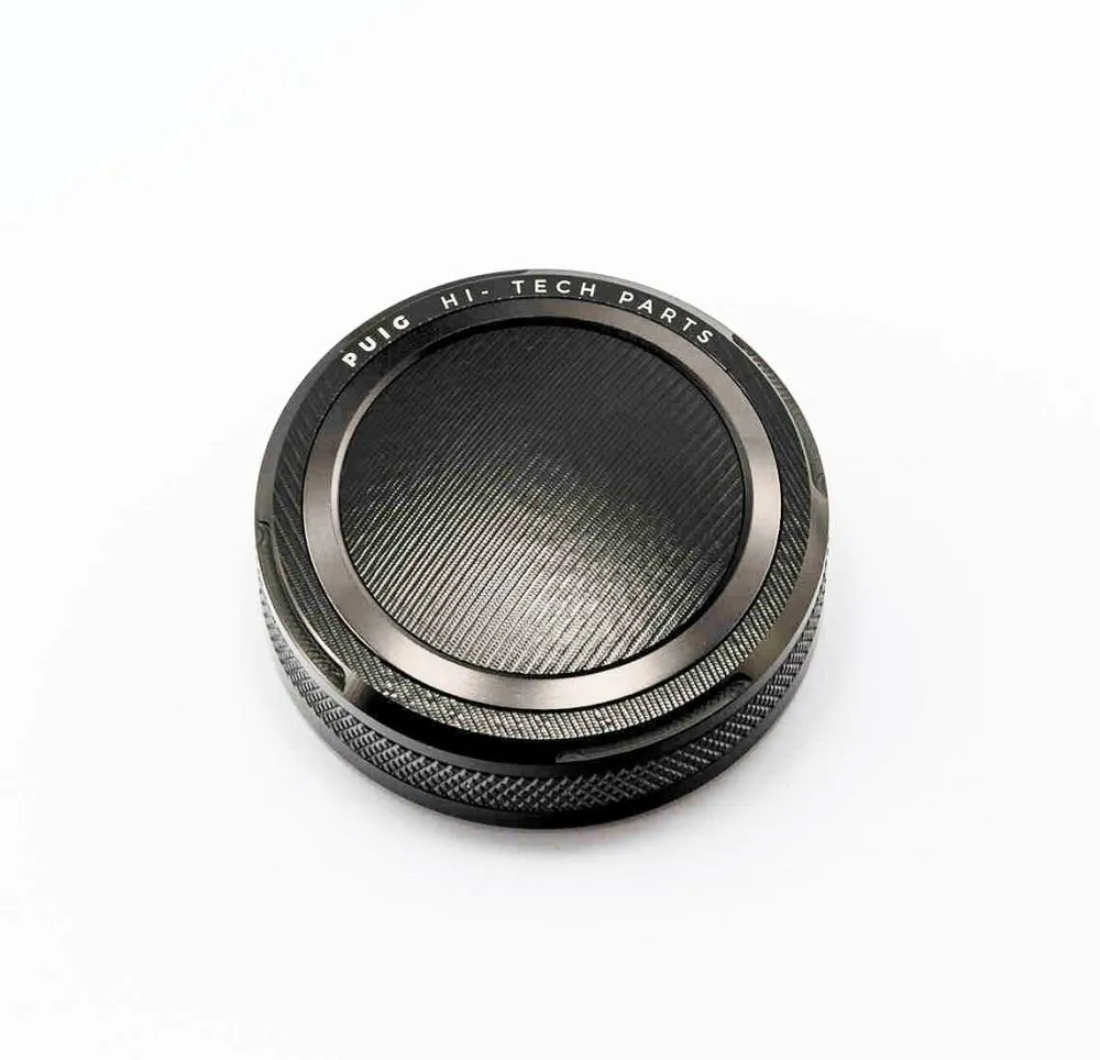 Puig Abdeckung Bremsflüssigkeitsbehälter Rund 56 mm - schwarz/silber