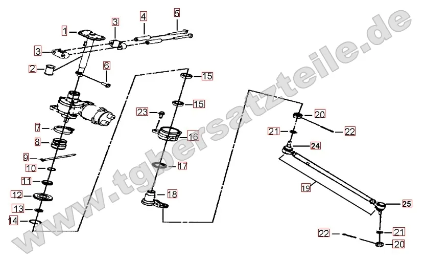 Lenksäule - Spurstange